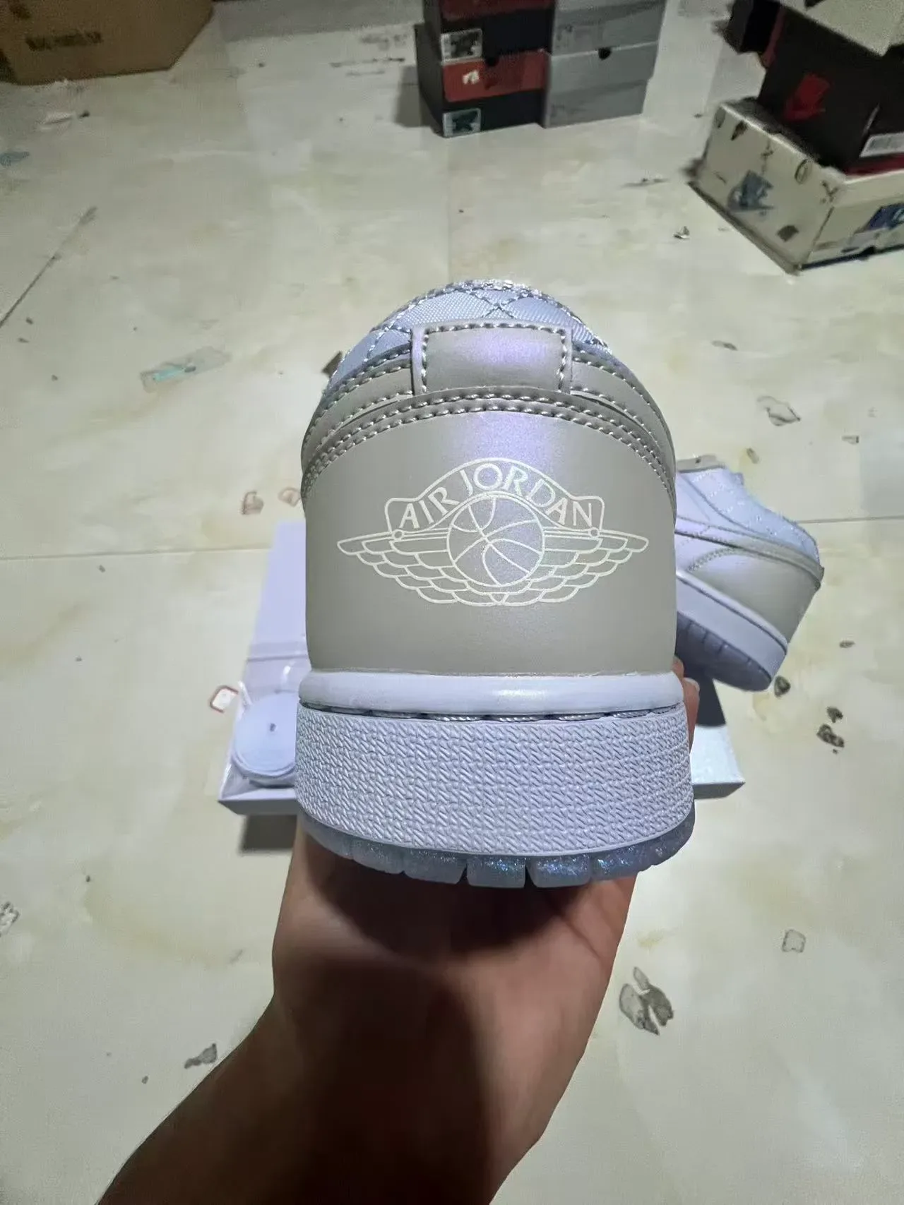 Nike Cinza Bege Sapatilhas Lifestyle Superior Quiltada Low Top 8