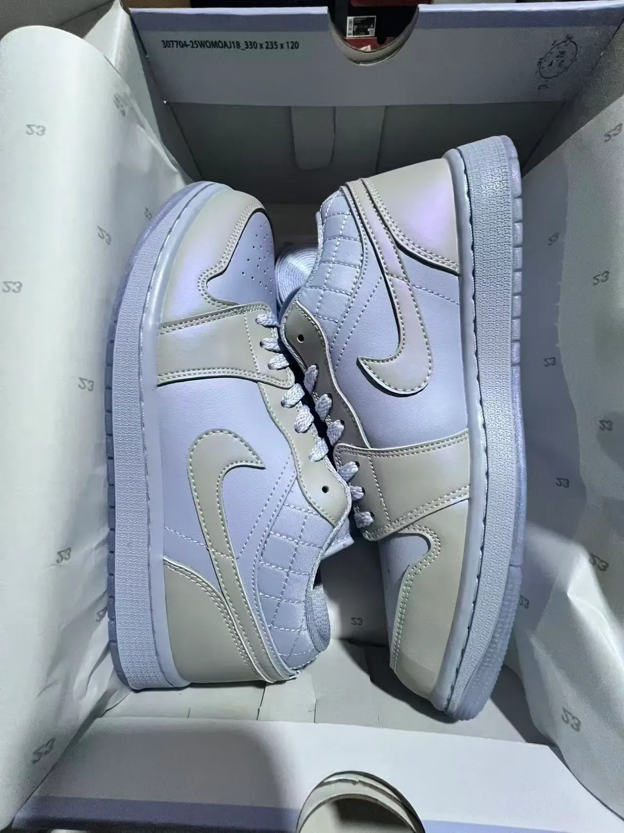 Nike Cinza Bege Sapatilhas Lifestyle Superior Quiltada Low Top 9