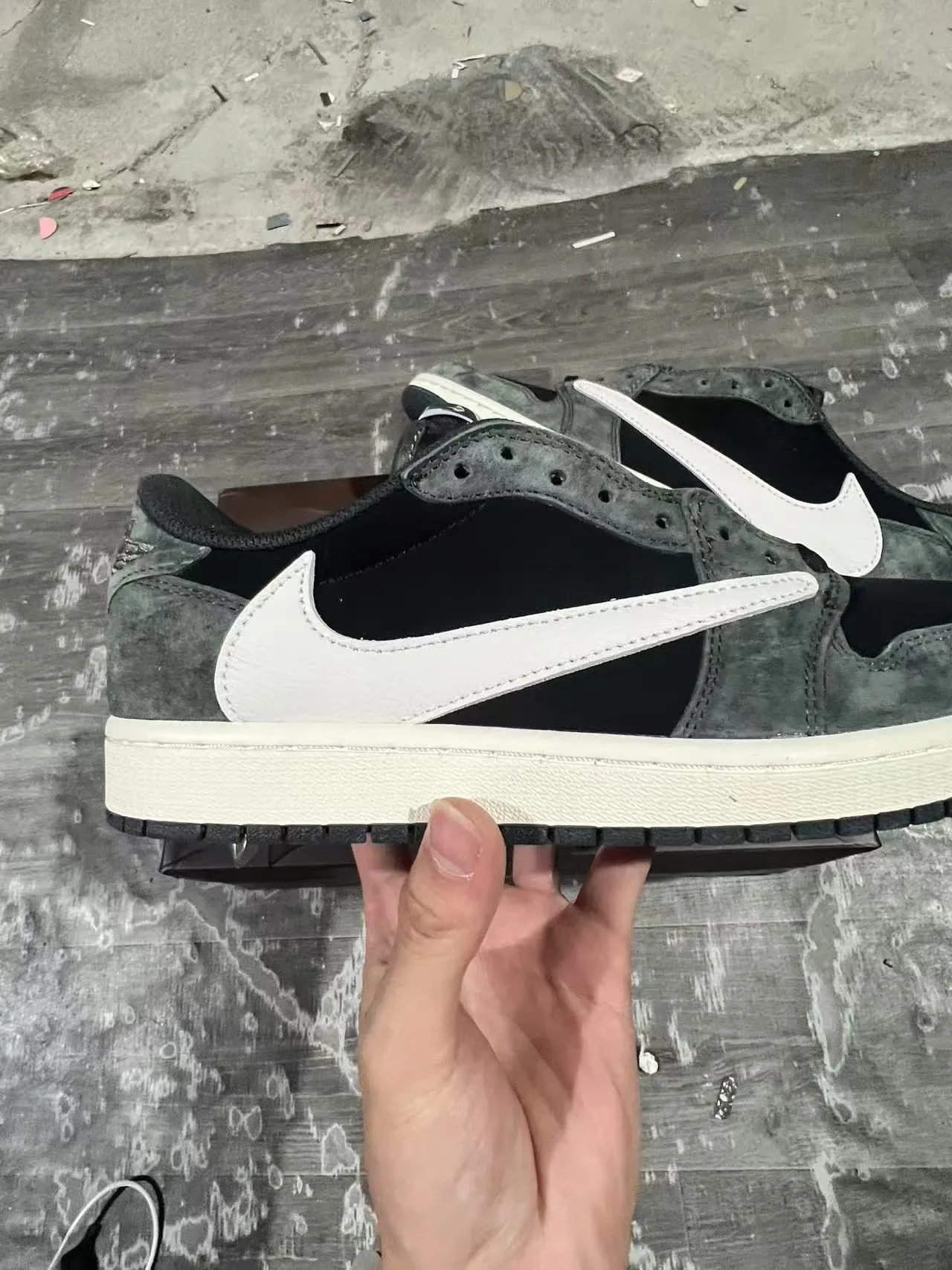 Nike Gris Negro Low-Top Ante y Malla Superior Lifestyle Sneakers 7