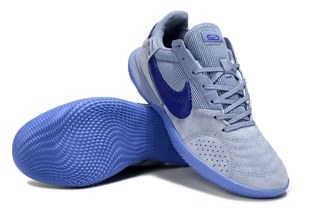 Nike 灰蓝低帮麂皮网面运动鞋 4