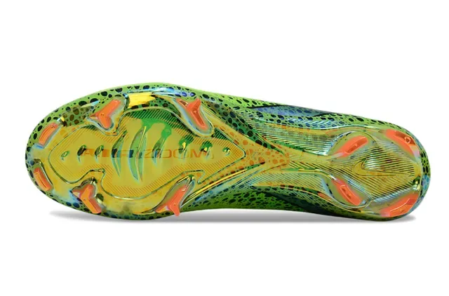 Nike Verde Preto Lima Neón Superior com motas Cadarços assimétricos para terreno firme Sapatos de futebol 6