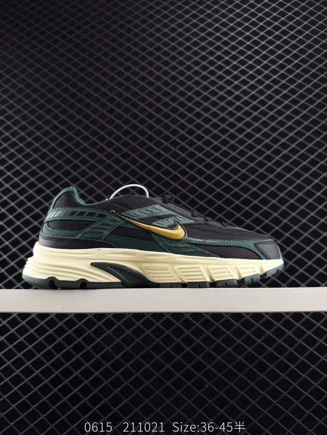 Nike Initiator أخضر داكن أسود ذهبي حذاء رياضي سميك 3