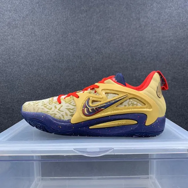 Nike KD14 Gold Navy Red बास्केटबॉल जूते 2