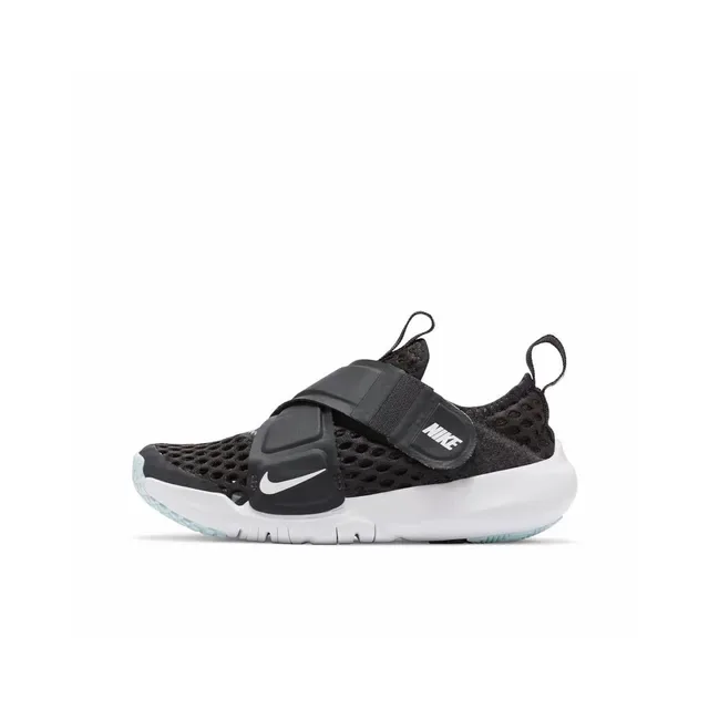 Nike Kids Black and White Mesh Strap Lifestyle Sneakers 18