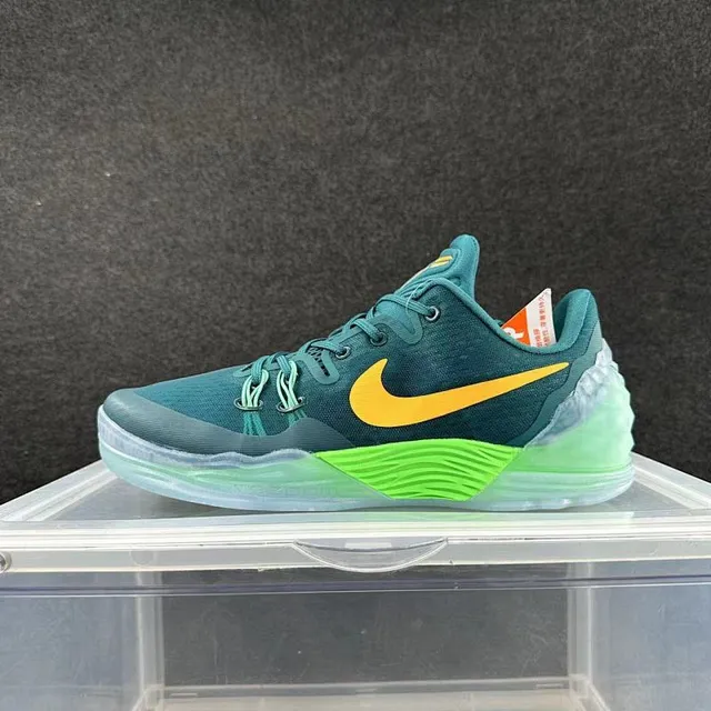 Nike Kobe 8 System Green Yellow أحذية كرة السلة 2