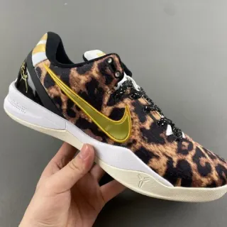Nike Kobe Protro estampado de leopardo Gold Swoosh zapatos de baloncesto