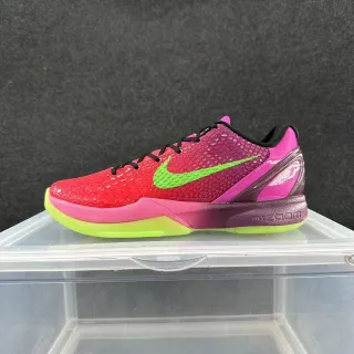 Nike Kobe VI Dégradé Rouge Rose Vert Néon Chaussures de Basketball