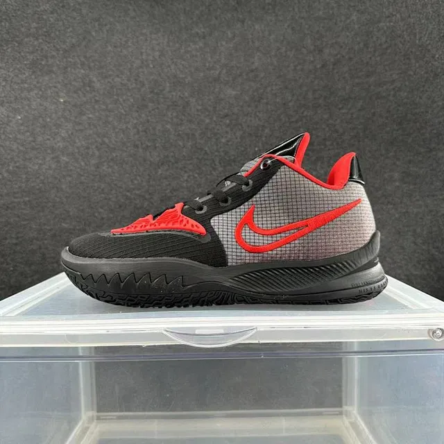Nike Kyrie Black Red Grid-Textured Mesh Basketball Shoes 2