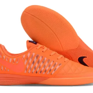 Nike Lunar Gato برتقالي أسود غطاء الاصابع المبطن مائل شبكة اصطناعية طبقة إضافية أحذية كرة القدم الداخلية