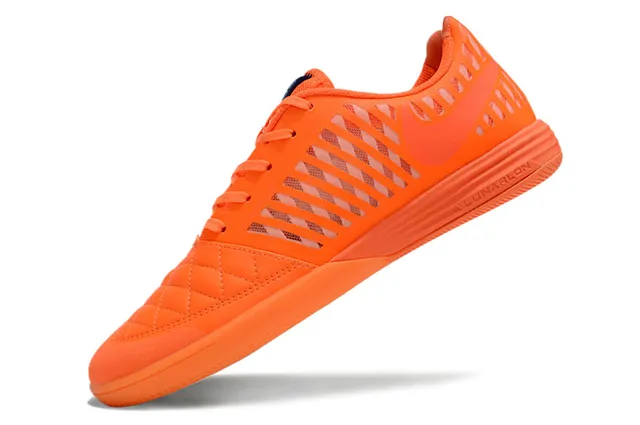 Nike Lunar Gato नारंगी काला सिलवाया हुआ उंगलियों का ढक्कन तिरछा सिंथेटिक पिंजरा ओवरले अंदरूनी फुटबॉल जूते 3