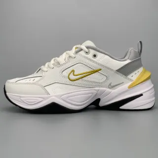 Nike M2K Tekno সাদা ধূসর সোনালি চাঙ্কি স্নিকার