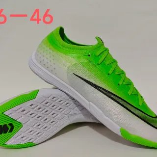 Nike Mercurial أخضر أبيض نسيج تدرج أعلى أسود Chevron Swoosh أحذية كرة القدم الداخلية