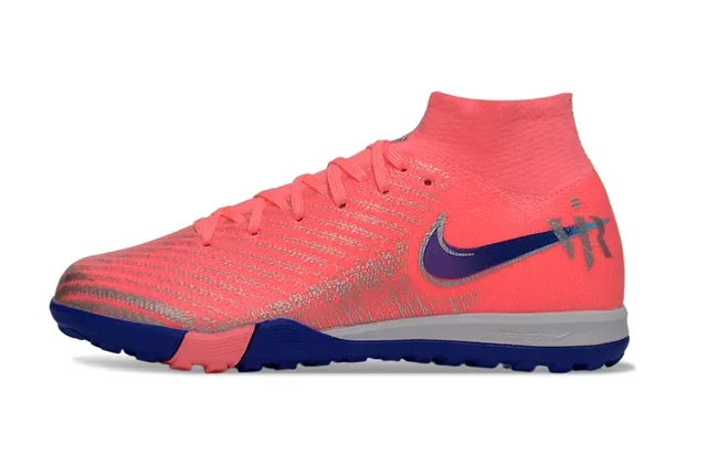 Nike Mercurial Superfly Turf Chuteiras de futebol Coral Pink Blue Turf 6