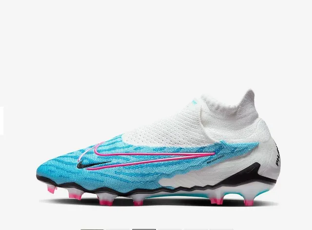 Nike Mercurial Superfly White Blue High-Cut Sock-Fit Collar Firm-Ground Soccer Shoes 5