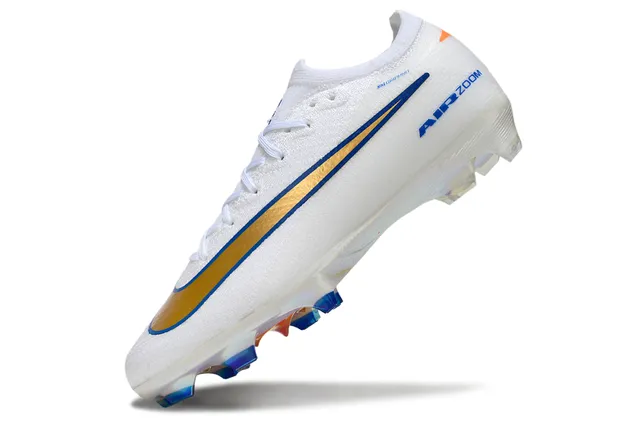 Nike Mercurial Vapor Air Zoom blanc or bleu Firm-Ground chaussures de football 5