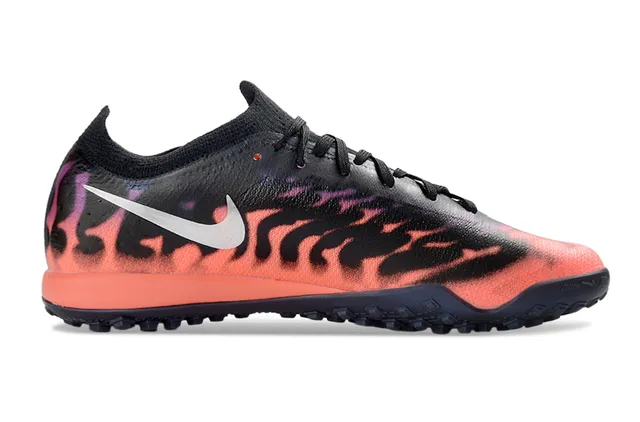 Nike Mercurial Vapor কালো কমলা নিচু কাট নিট উপরের আগুন-ছাপ গ্রাফিক টার্ফ ফুটবল জুতা 5