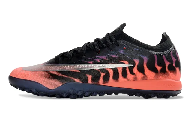 Nike Mercurial Vapor কালো কমলা নিচু কাট নিট উপরের আগুন-ছাপ গ্রাফিক টার্ফ ফুটবল জুতা 6