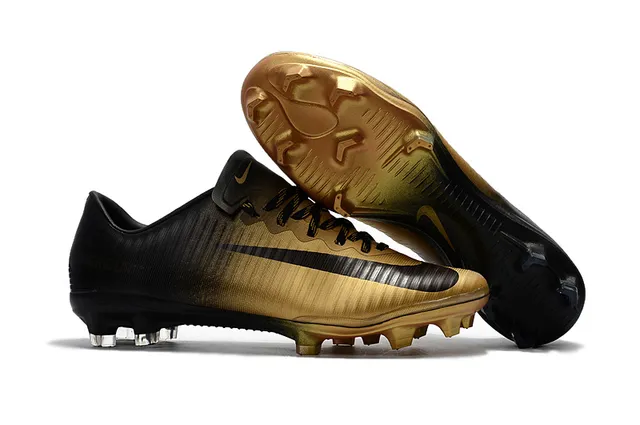 Nike Mercurial Vapor Black White Yellow أحذية كرة القدم على أرض صلبة 5