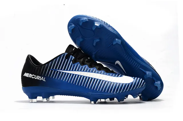 Nike Mercurial Vapor Black White Yellow أحذية كرة القدم على أرض صلبة 12