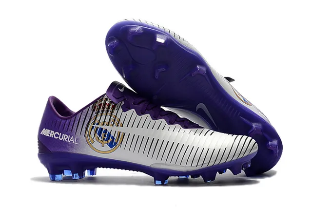 Nike Mercurial Vapor Black White Yellow أحذية كرة القدم على أرض صلبة 22