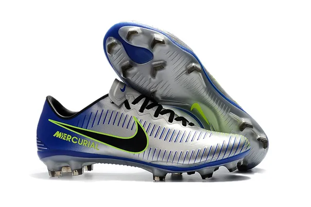 Nike Mercurial Vapor Black White Yellow أحذية كرة القدم على أرض صلبة 24