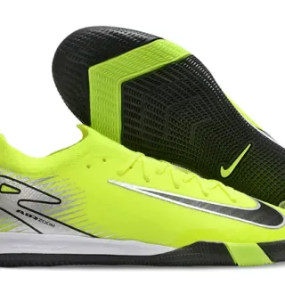 Nike Mercurial Vapor Yellow Black Low-Cut Synthetic Upper Silver Air Zoom Branding Indoor Soccer Shoes