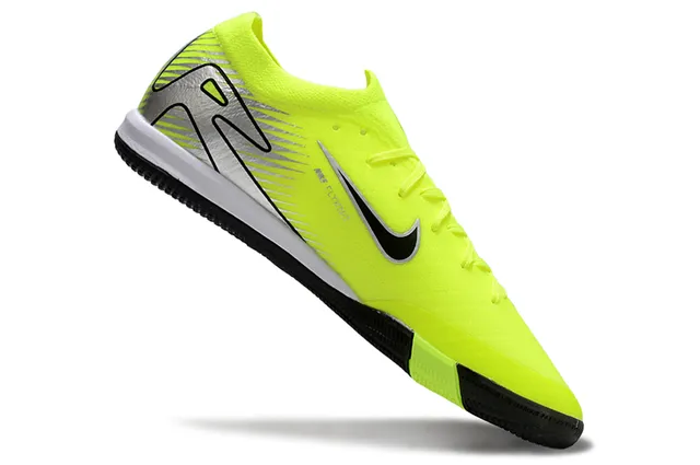 Nike Mercurial Vapor Jaune Noir Coupe-Basse Synthétique Supérieur Argent Air Zoom Branding Chaussures de Football Intérieur 2