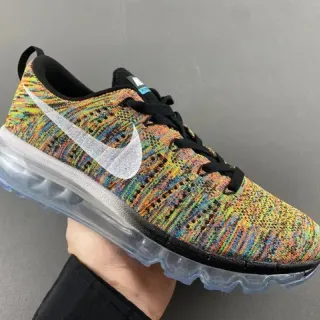 نايك متعدد الألوان أسود Flyknit جزء علوي طول كامل مرئي وحدة الهواء نمط الحياة حذاء رياضي