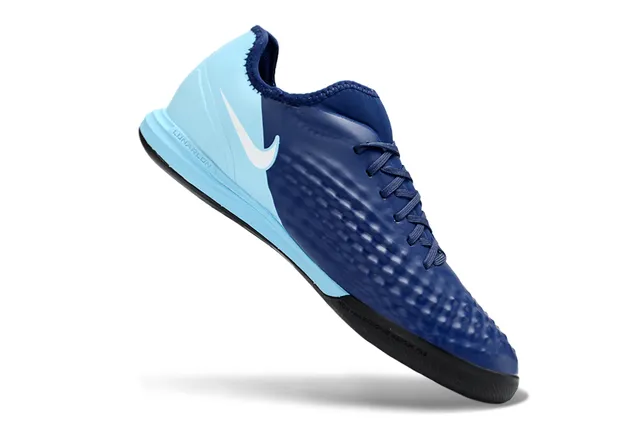 Nike Zapatos de fútbol indoor de punta baja azul multicolor con parte superior gradiente 9