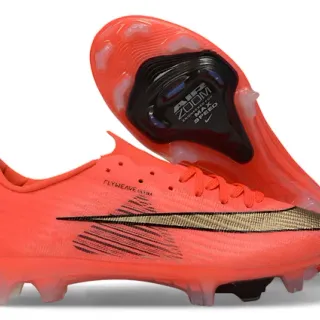 Nike Orange Black Flyweave Upper Air Zoom Heel Unit Firm-Ground Soccer Shoes