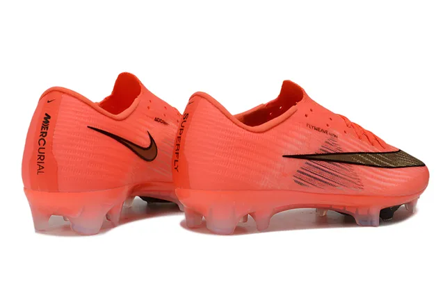 Nike Orange Black Flyweave Upper Air Zoom Heel Unit Firm-Ground Soccer Shoes 5