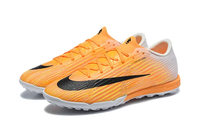 Nike Orange White Knit Upper Gradient Turf Soccer Shoes 8