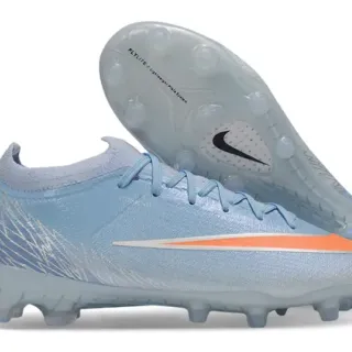 Nike Phantom GT Atomknit Bleu clair orange Chaussures de football terrain ferme