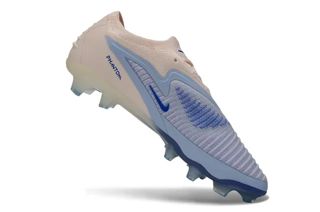 Nike Phantom GT Beige Blue 针织鞋面 足中带 天然草地足球鞋 2