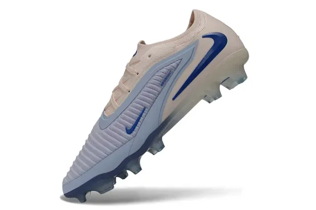 Nike Phantom GT Beige Blue 针织鞋面 足中带 天然草地足球鞋 3