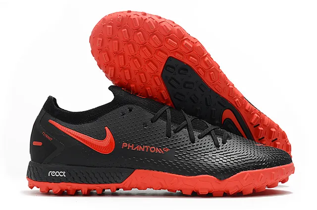 Nike Phantom GT Black Brown Low-Cut Synthetic Upper Metallic Copper Midfoot Panel Turf Soccer Shoes 5