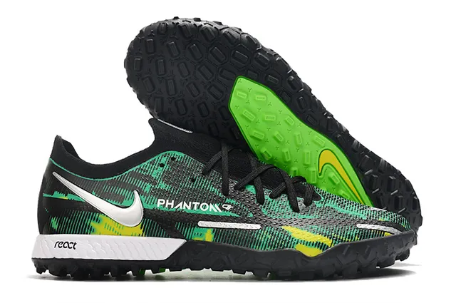 Nike Phantom GT Black Brown Low-Cut Synthetic Upper Metallic Copper Midfoot Panel Turf Soccer Shoes 14