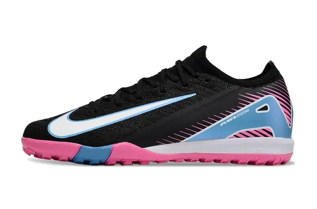 Nike Phantom GT أسود وردي منخفض القطع شبكة علوية أرضية أحذية كرة القدم 6