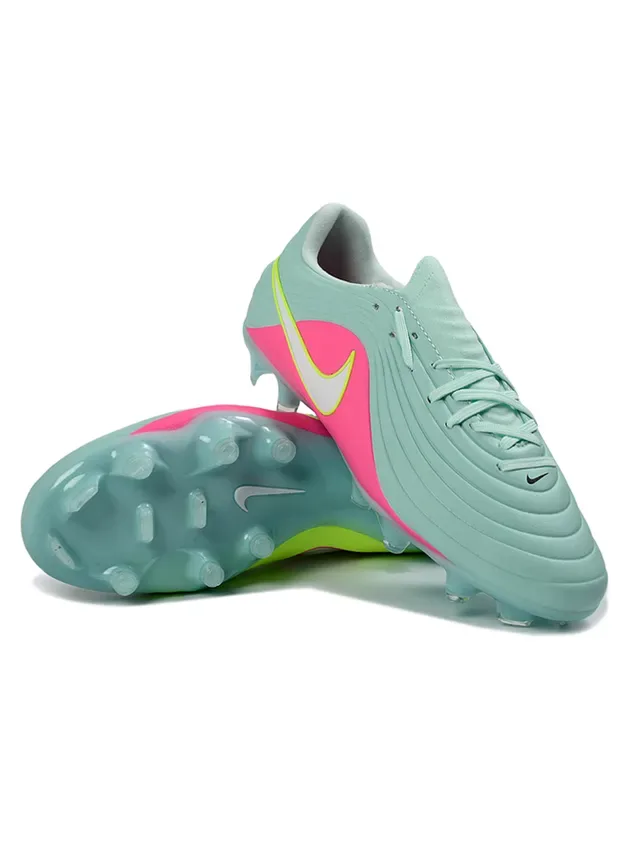 Nike Phantom GT Chaussures de football bleu rose low-cut upper synthétique texture à relief ground ferme 4