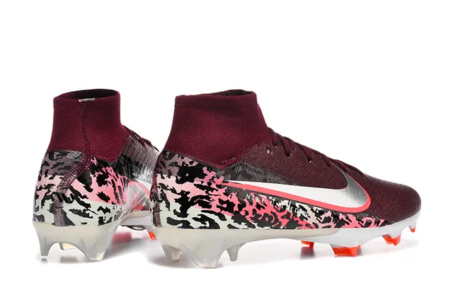 Nike Phantom GT Sapatos de futebol de campo firme com camuflagem borgonha 5
