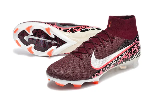 Nike Phantom GT Sapatos de futebol de campo firme com camuflagem borgonha 6