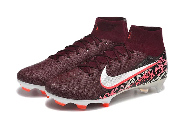 Nike Phantom GT Sapatos de futebol de campo firme com camuflagem borgonha 8