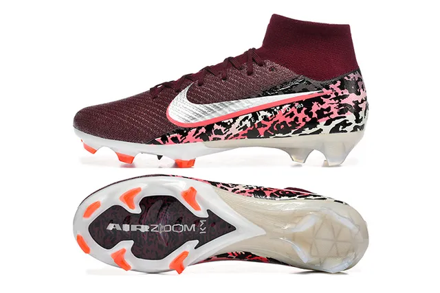 Nike Phantom GT Sapatos de futebol de campo firme com camuflagem borgonha 9