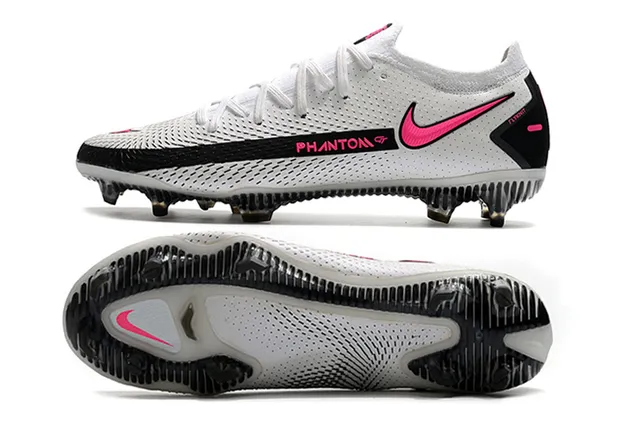 Nike Phantom GT White Black Pink Firm-Ground Sapatos de futebol 2