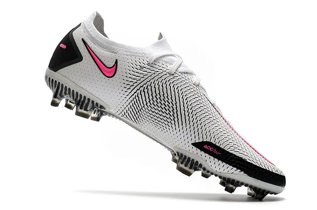 Nike Phantom GT White Black Pink Firm-Ground Sapatos de futebol 3