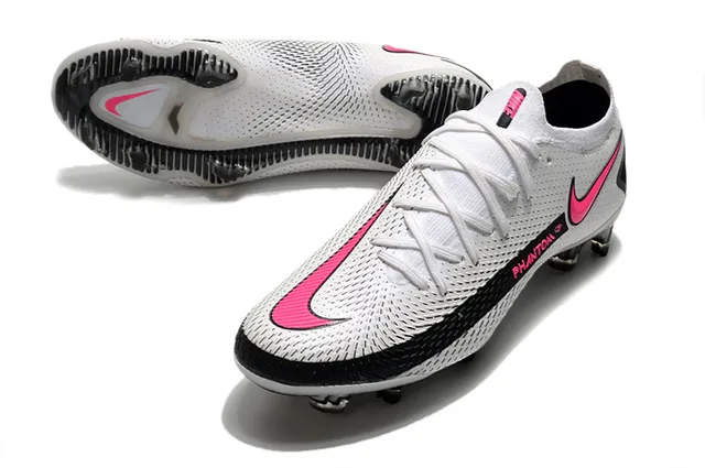 Nike Phantom GT White Black Pink Firm-Ground Sapatos de futebol 6