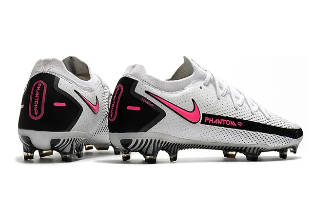 Nike Phantom GT White Black Pink Firm-Ground Sapatos de futebol 7
