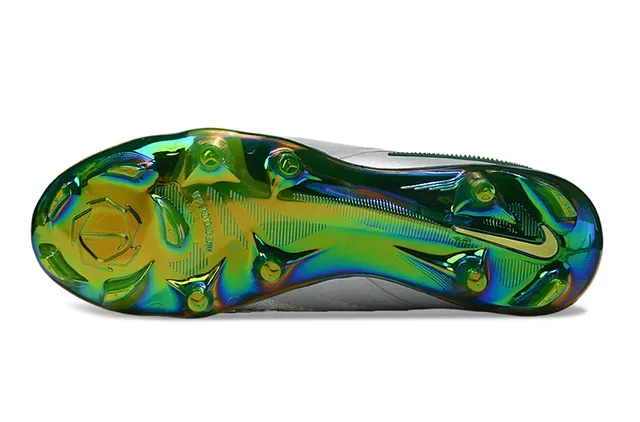 Nike Phantom GT Zapatos de Fútbol Blanco Verde Amarillo Iridiscente Firm Ground 6