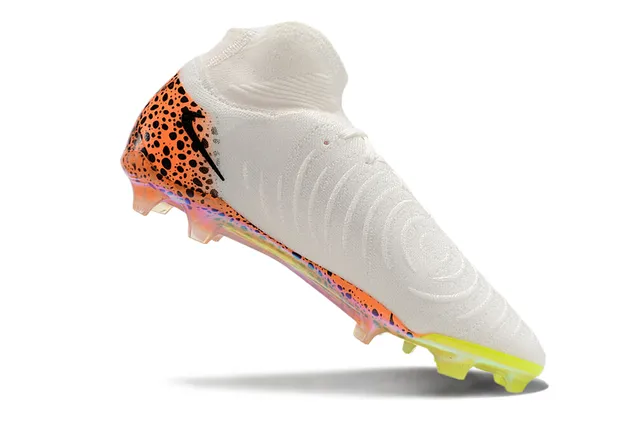 Nike Phantom GT সাদা কমলা উচ্চ-কাট সক-ফিট কলার ফার্ম-গ্রাউন্ড ফুটবল জুতা 2