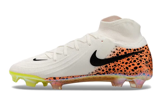 Nike Phantom GT সাদা কমলা উচ্চ-কাট সক-ফিট কলার ফার্ম-গ্রাউন্ড ফুটবল জুতা 7